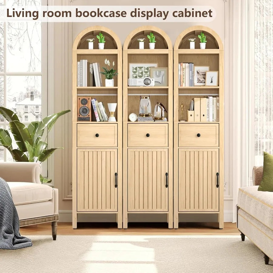 64 Tall Bathroom Storage Cabinet with Adjustable Shelves for Space-Saving Organization in Bathrooms and Living Rooms Tall Narro