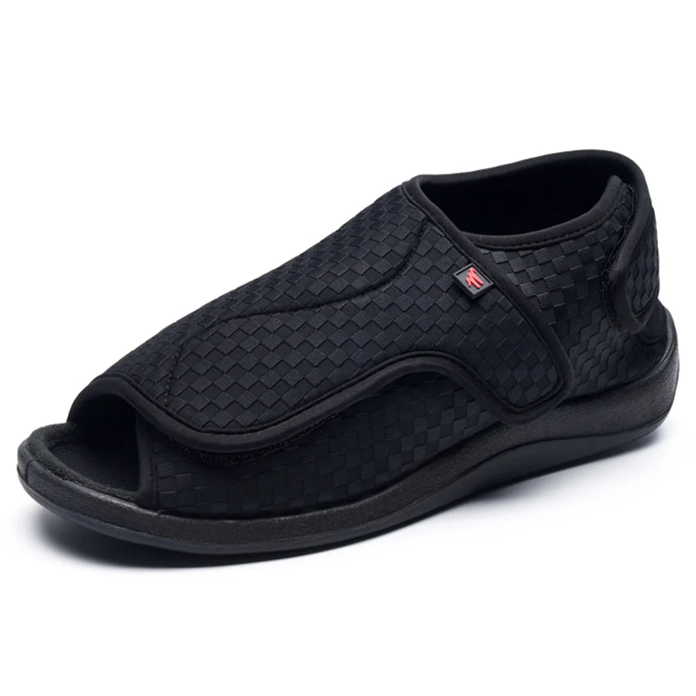 Women Men Diabetic Slippers Extra Wide House Shoes Adjustable Closure for Swollen Feet for Indoor Outdoor