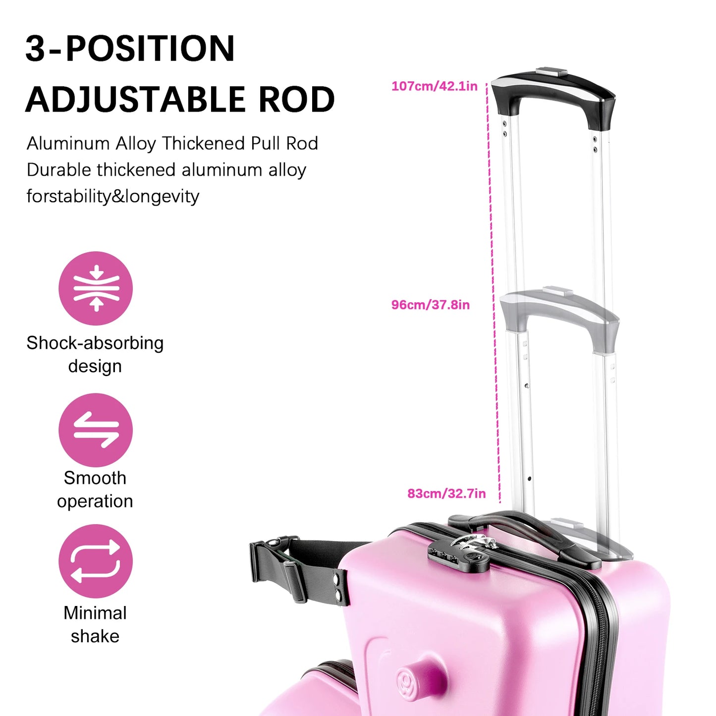Kids Ride on Luggage Toddler Luggage Seat Ride on Kids Travel Suitcase with Safety Belt,Wheels for Toddler Airplane Travel pink