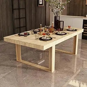 "Modern Wooden Dining Table Seats 8-10, Versatile for Home and Office, Light-Weight Kitchen Table"