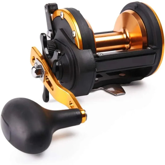 Conventional Reel Trolling Fishing Reel Powerful Drag Fishing Reel for Saltwater Big Game Fishing in Deep Sea Environments with