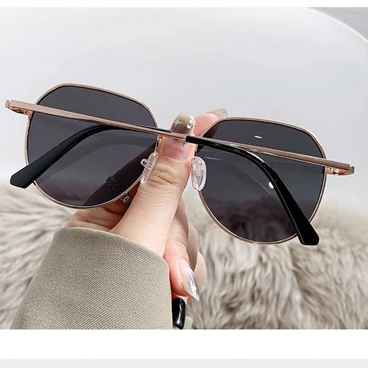 Driving Sunglasses Women Metal Polarized Large Frame Sun Glasses Fashion UV400 Shades Brand Designer Outdoor Anti Glare Goggles