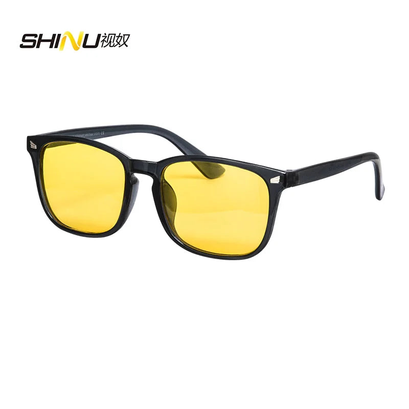 SHINU Fashion Glasses Polarized Yellow Lenses For Night Vision Driving Glasses Eyes Protection Goggles Anti Blue Light Glasses