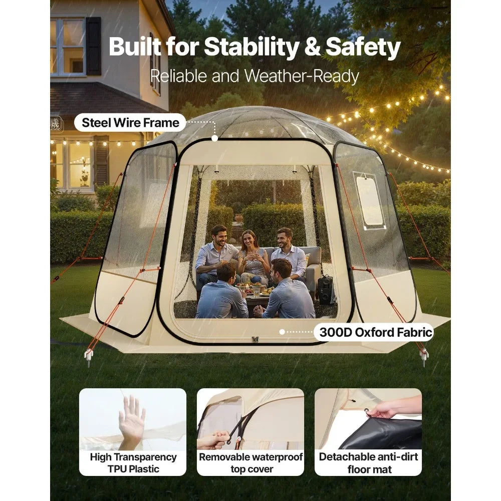 Clear Bubble Tent' Weatherproof 8-10 Person Sports Tent