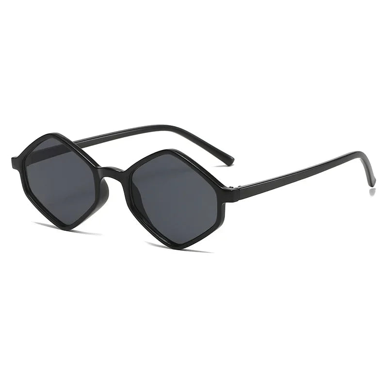 2025 Sunglasses for Women Rhombus Clear Blue Sun Glasses Irregular Vintage Small Frame Goggle UV400 Ladies Lentes De Sol Mujer