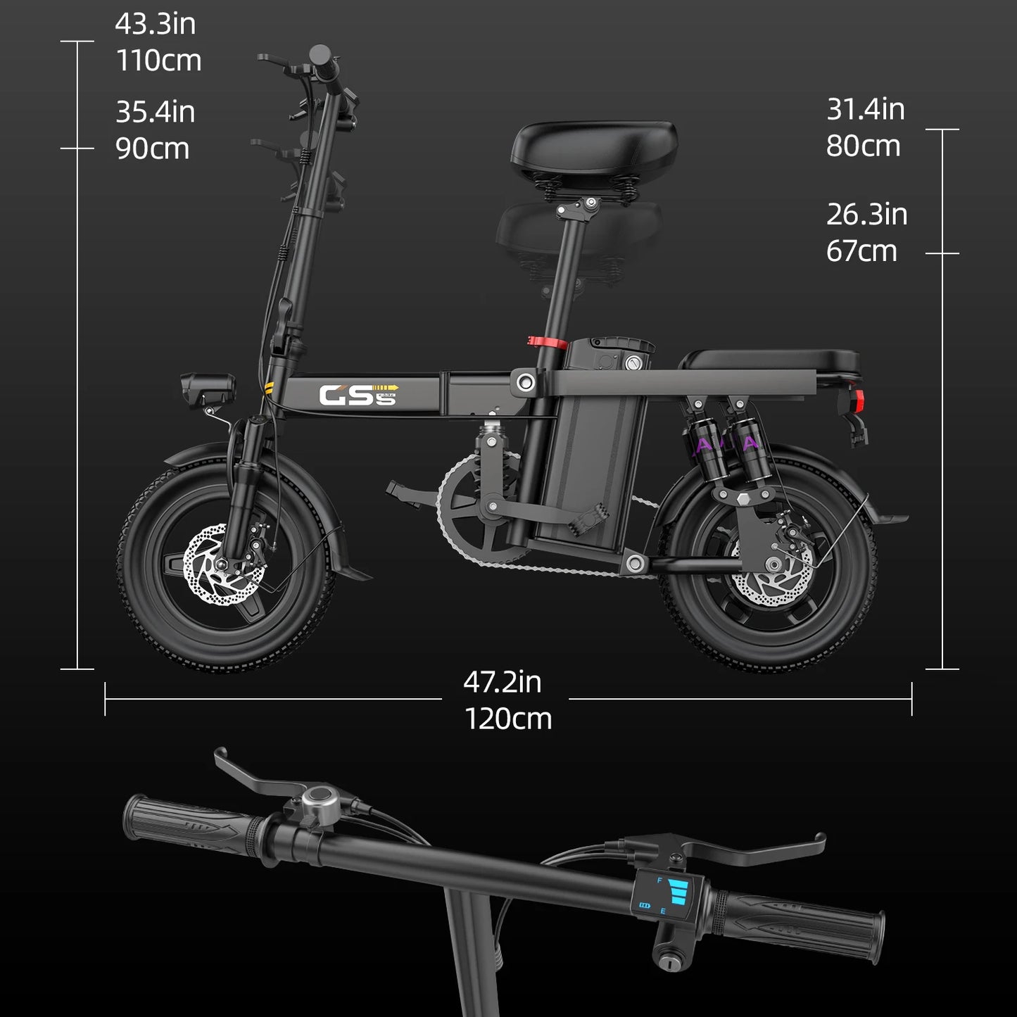 Electric Bike for Adults Teen-Folding Motor Bicycle 750W Peak Motor,22MPH 35 Miles,Commuter Ebike 48V 15AH Removable Battery