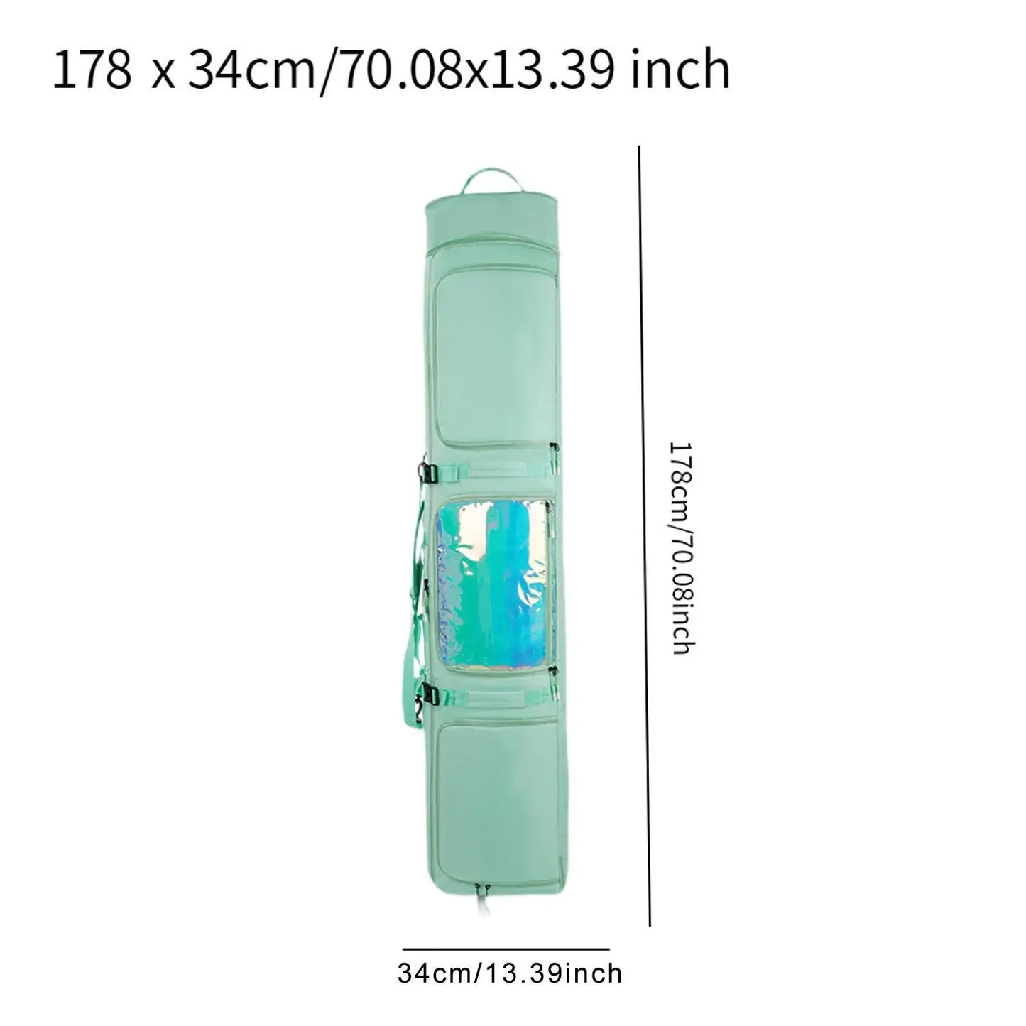 Ski Bag Snowboard Bag Wheeled Carrier Bag Carry Case Snowboard Backpack Ski Equipment Bag for Winter Sports Outdoor Skiing