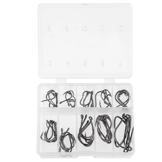 American Swivel Reinforced Connector 50Pcs Enhanced Pin Fishhook Lure Tackle Kit for Outdoor Fishing Accessory Set