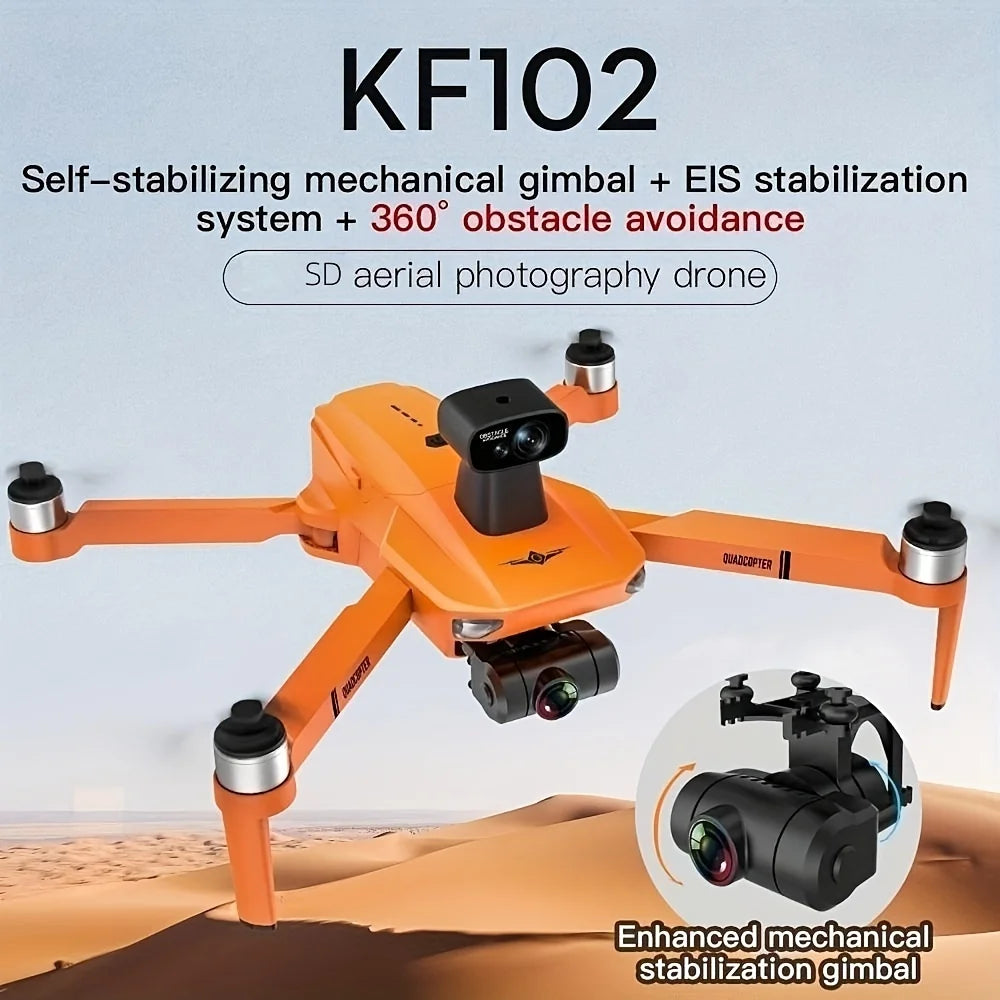 KF102 GPS Drone 4k Profesional 8K HD Camera 2-Axis Gimbal Anti-Shake Aerial Photography Brushless Foldable Quadcopter 1.2km