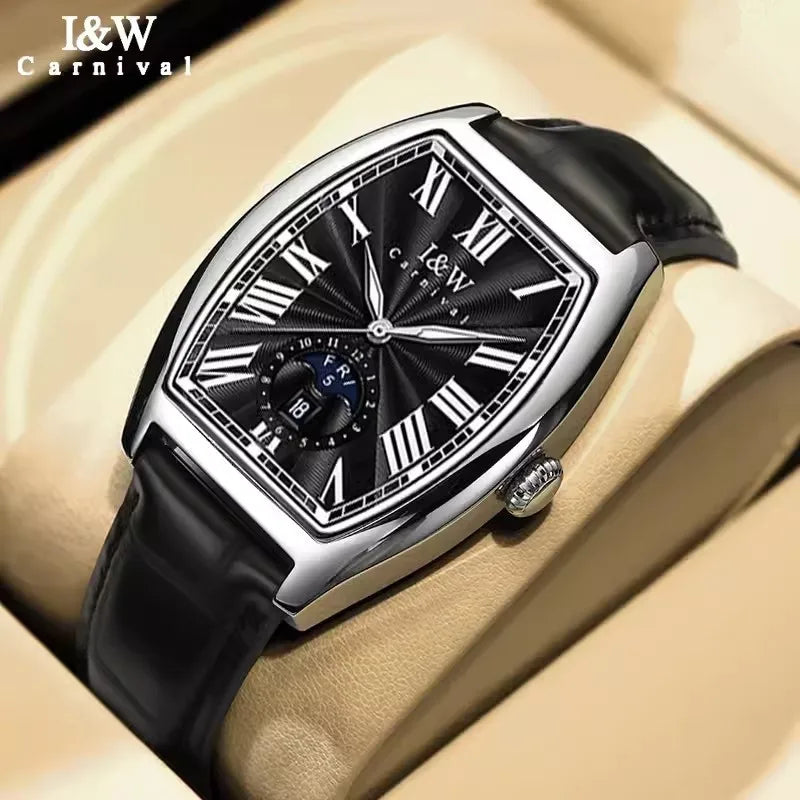 CARNIVAL I&W Mechanical Business Watches for Men Brand Luxury Automatic MIYOTA Movement Wristwatches Waterproof Man Reloj Hombre