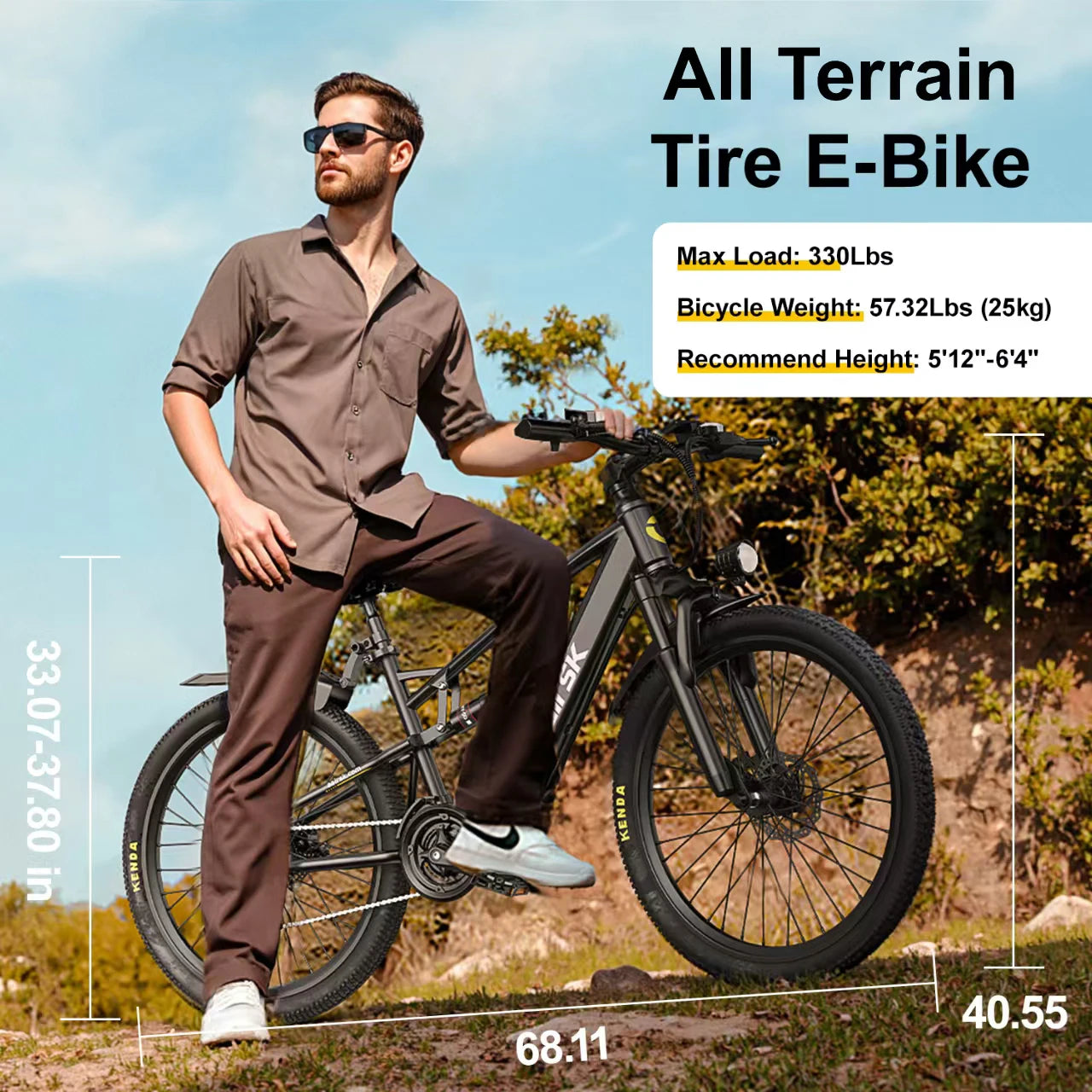 26" Electric Bike,750W Peak Motor,Step-Through Ebike Adults,Up to 40miles,25MPH Urban Commuter E-Bike 21 Speed&Dual Suspension