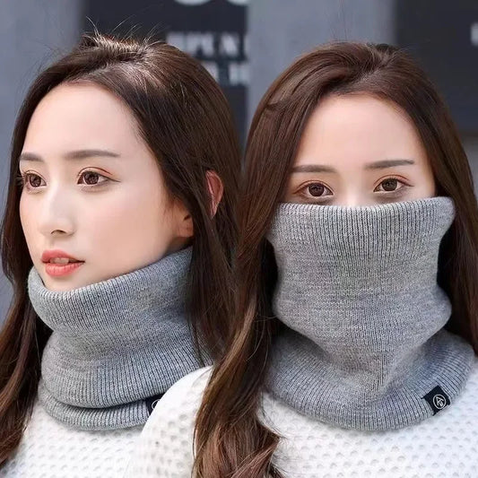 Outdoor Cycling Face Cover Unisex Fleece Lined Thickened Neck Gaiter for Winter Versatile Knitted Neck Warmer WBr01