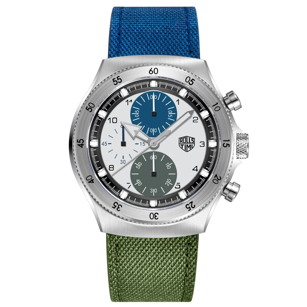 2025 New RollsTimi Mens Watches Retro Top Luxury VD55 Quartz Watch For Men Chronograph Luminous Waterproof Sports Man Gift Clock