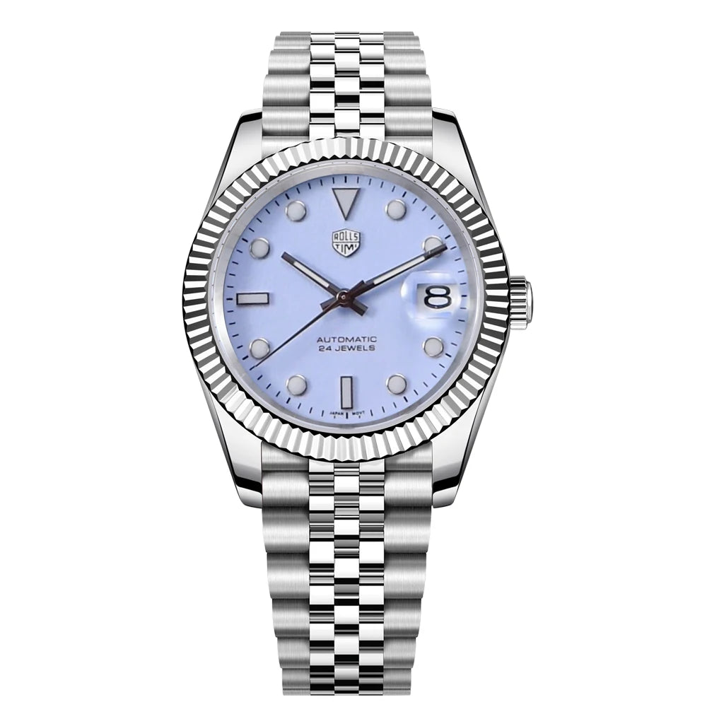 2025 New RollsTimi Men's Watches Super Luminous Automatic Watch For Men NH35 Mechanical Wristwatch AR Sapphire Waterproof Clock