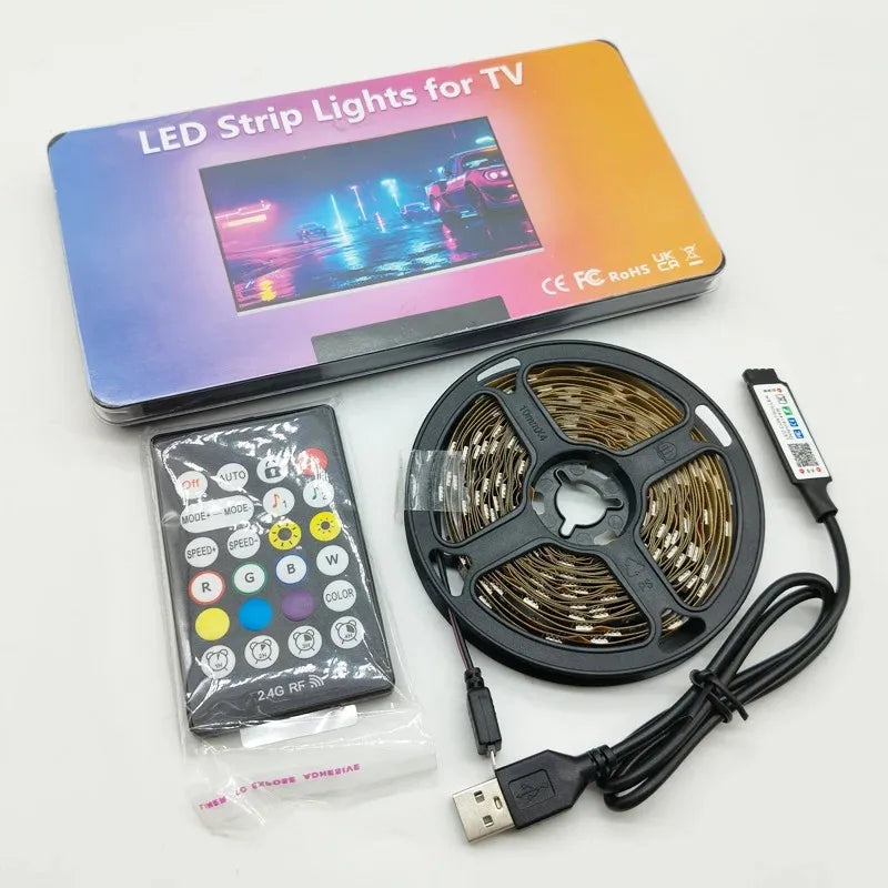 Smart Led Strip Light for TV Festival Backlight 5050 RGB USB 5V Bluetooth APP Remote Control Led Tape Diode Flexible Ribbon Lamp
