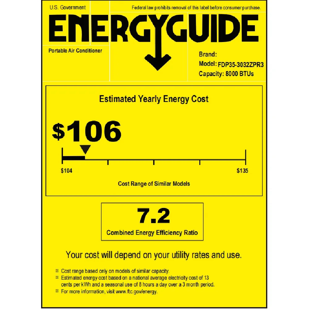 12000 BTU Portable Air Conditioner 3-in-1 Cooling Dehumidifying Fan Remote Control Ideal 450 Sq Ft Rooms Energy Efficient Quiet