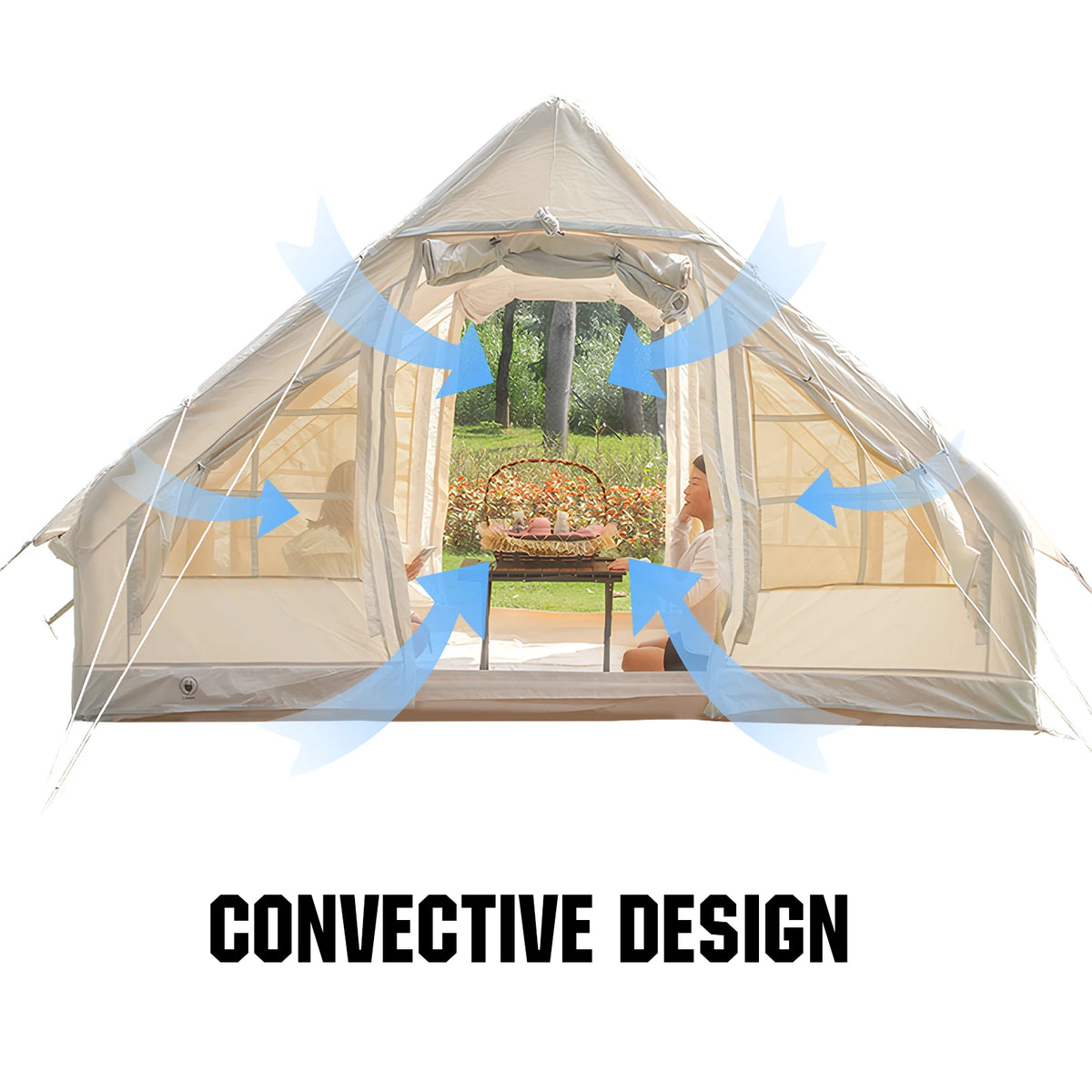 4-6 Person House Instant Glamping Camping Tents House Breathable Self-Supporting Air Tent Oxford Fabric for Adults Travel Hiking