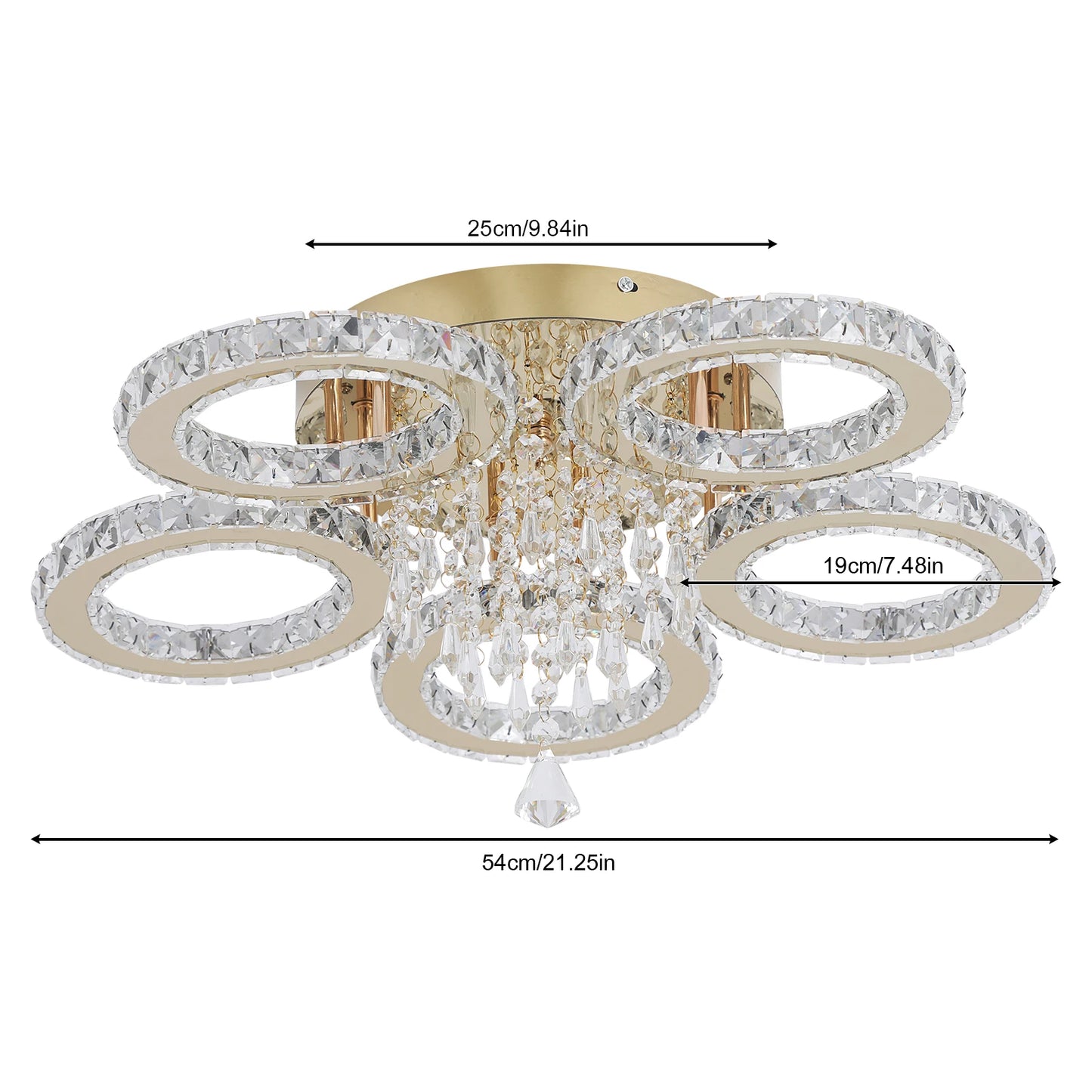 Modern Crystal Ceiling Chandelier Lamp for Living Room Pendant Light Home Art Decora Lustre Ceiling Luminaire For Dining Bedroom
