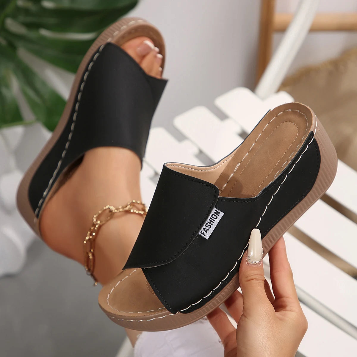 Women's Sandals Casual Heels Sandals Summer Woman Shoes Luxury Slippers Heeled Sandals Wedges Shoes Summer Footwear Women 2025