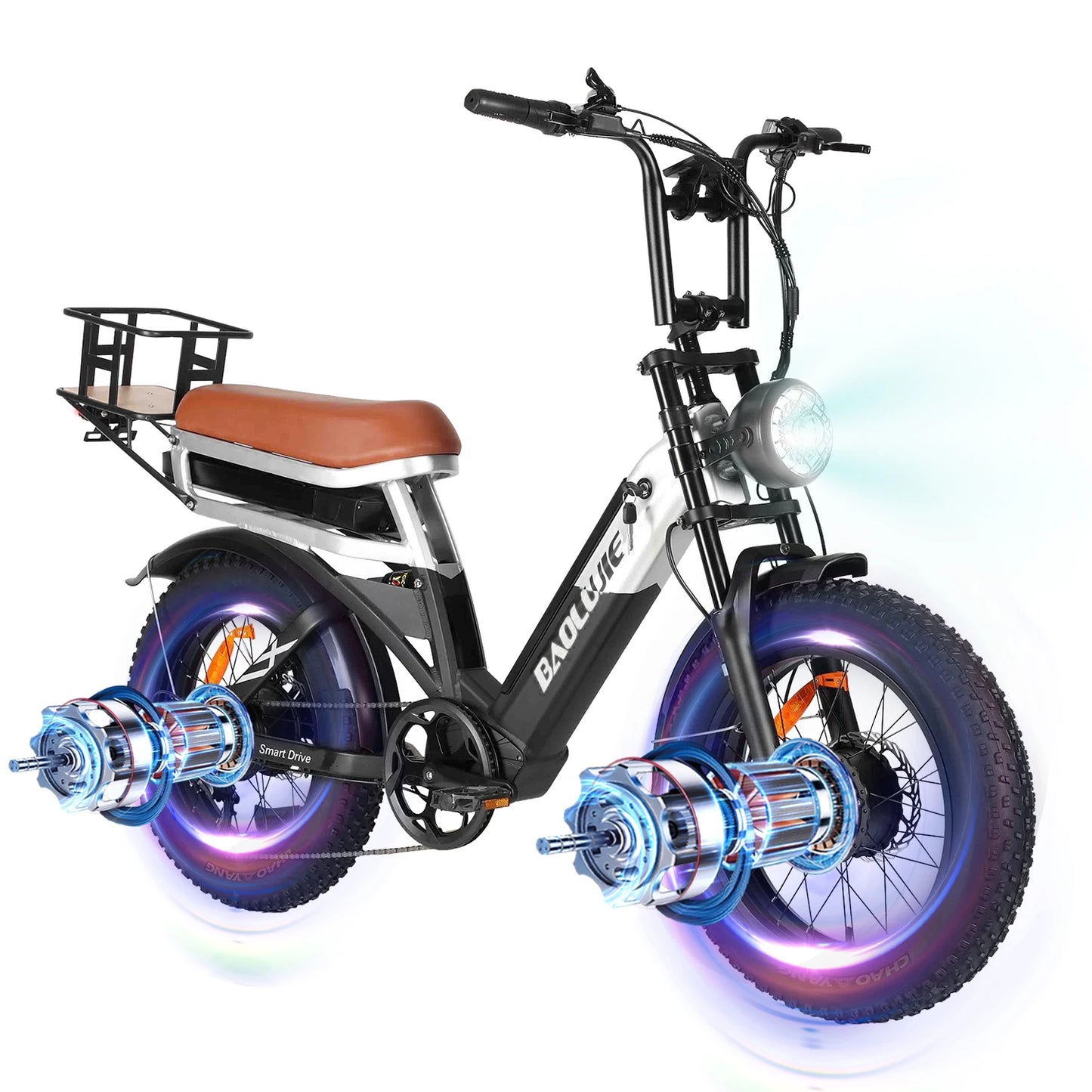 BAOLUJIE P2 3000W Ebike Mountain E-bike 52V 23AH Electric Bicycle 55KM/H Electric Bike for Adults Off-road【1 Year Warranty】