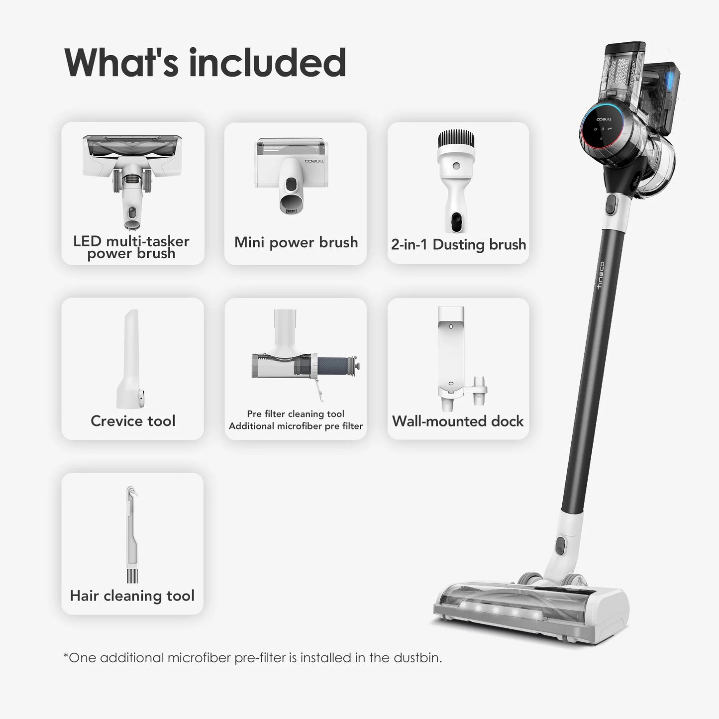 Tineco Pure ONE S11 Cordless Vacuum Cleaner Handheld Wireless Strong Suction Deep Clean for Hair Floor Carpet Car Lightweight Sm