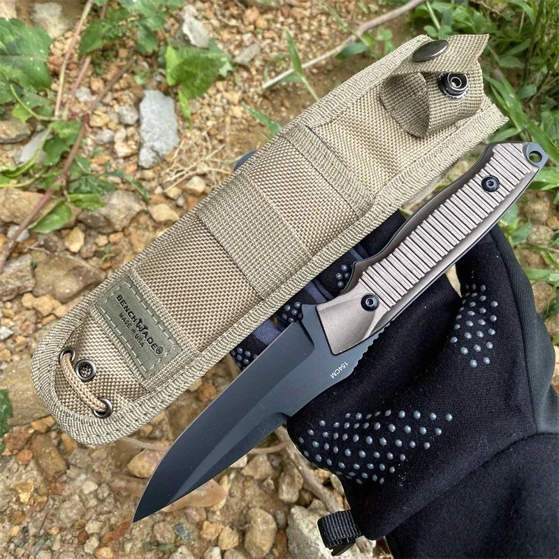 BM 140BK Straight Knife Wilderness Wilderness Adventure Military Tactical Hunting Self-defense Multi-fuctional Emergency Tool