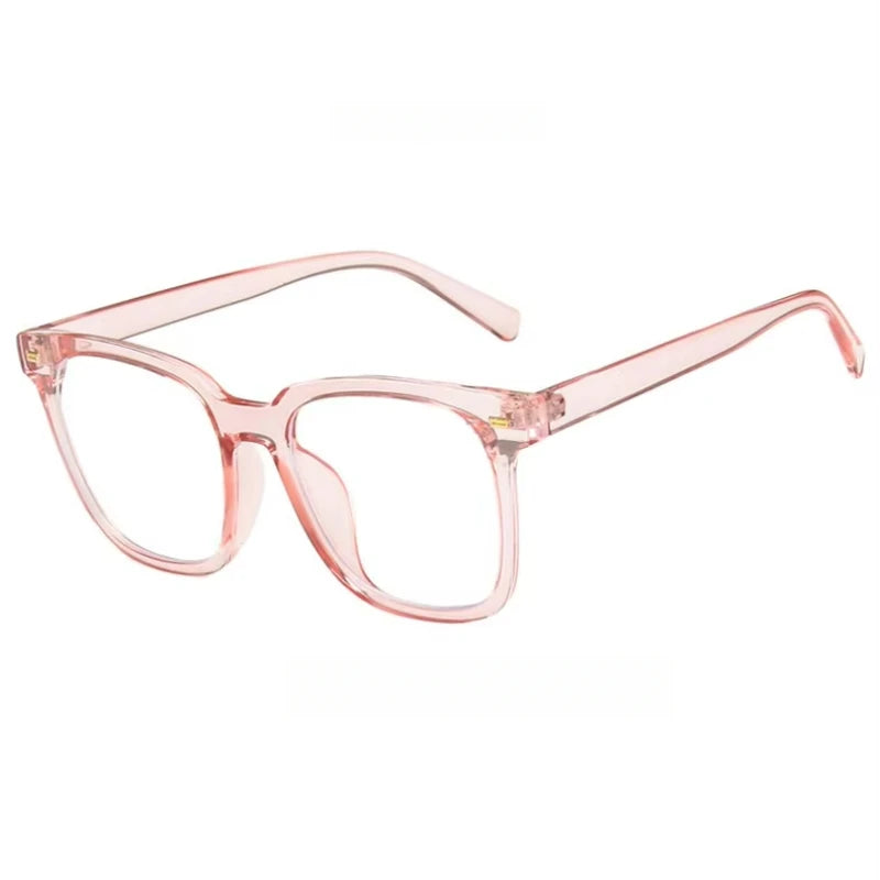 Large Frame Glasses, Anti-blue Transparent Lenses, Retro Classic Casual Women's Sunglasses, Suitable for Daily Reading