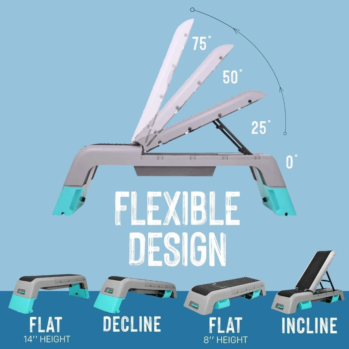 ZZH Multifunctional Aerobic Deck - Versatile Fitness Station, Weight Bench, Aerobic Stepper, Plyometrics Box for Cardio Workouts
