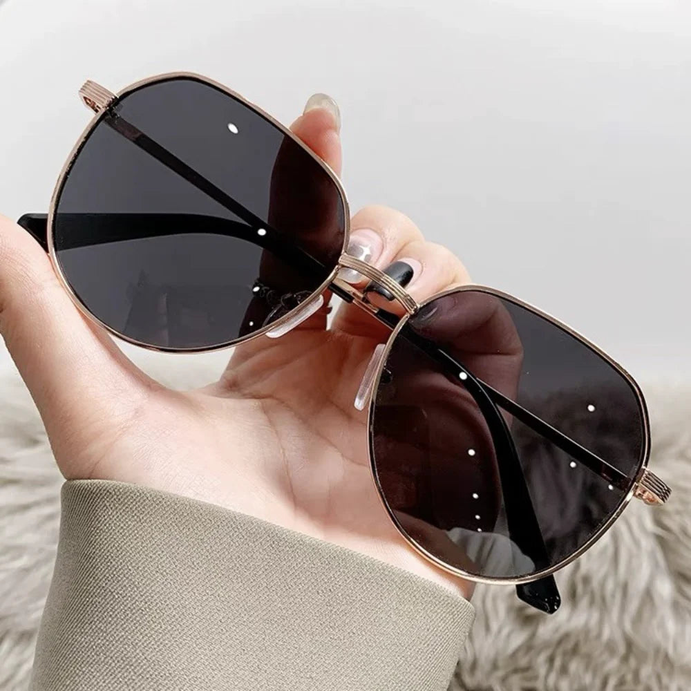 Driving Sunglasses Women Metal Polarized Large Frame Sun Glasses Fashion UV400 Shades Brand Designer Outdoor Anti Glare Goggles
