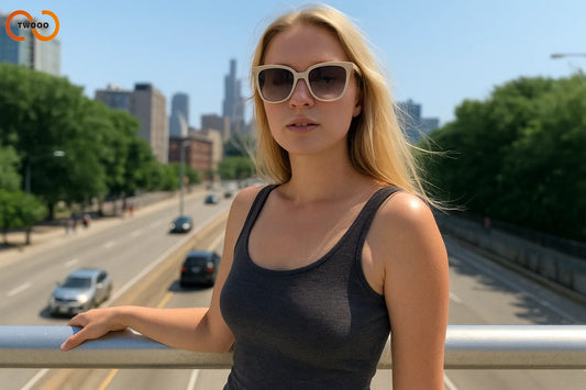 Oversized high - definition women's sunglasses, suitable for daily and driving scenarios, offering both sun protection and style