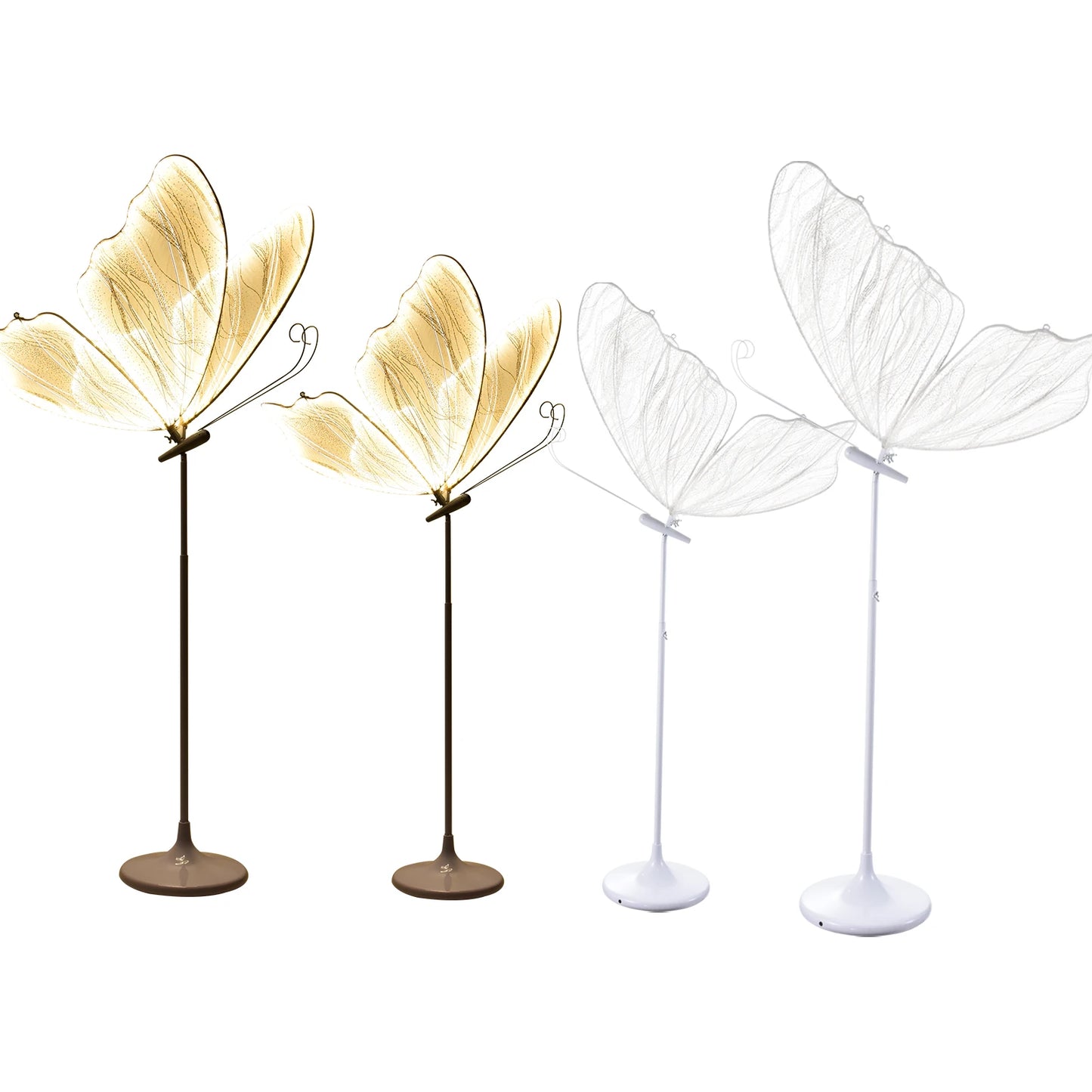 2pc LED Butterfly, Creative Lighting Wedding Floor Lamps, Romantic Butterfly Ceiling Light Decoration Props for Wedding Party