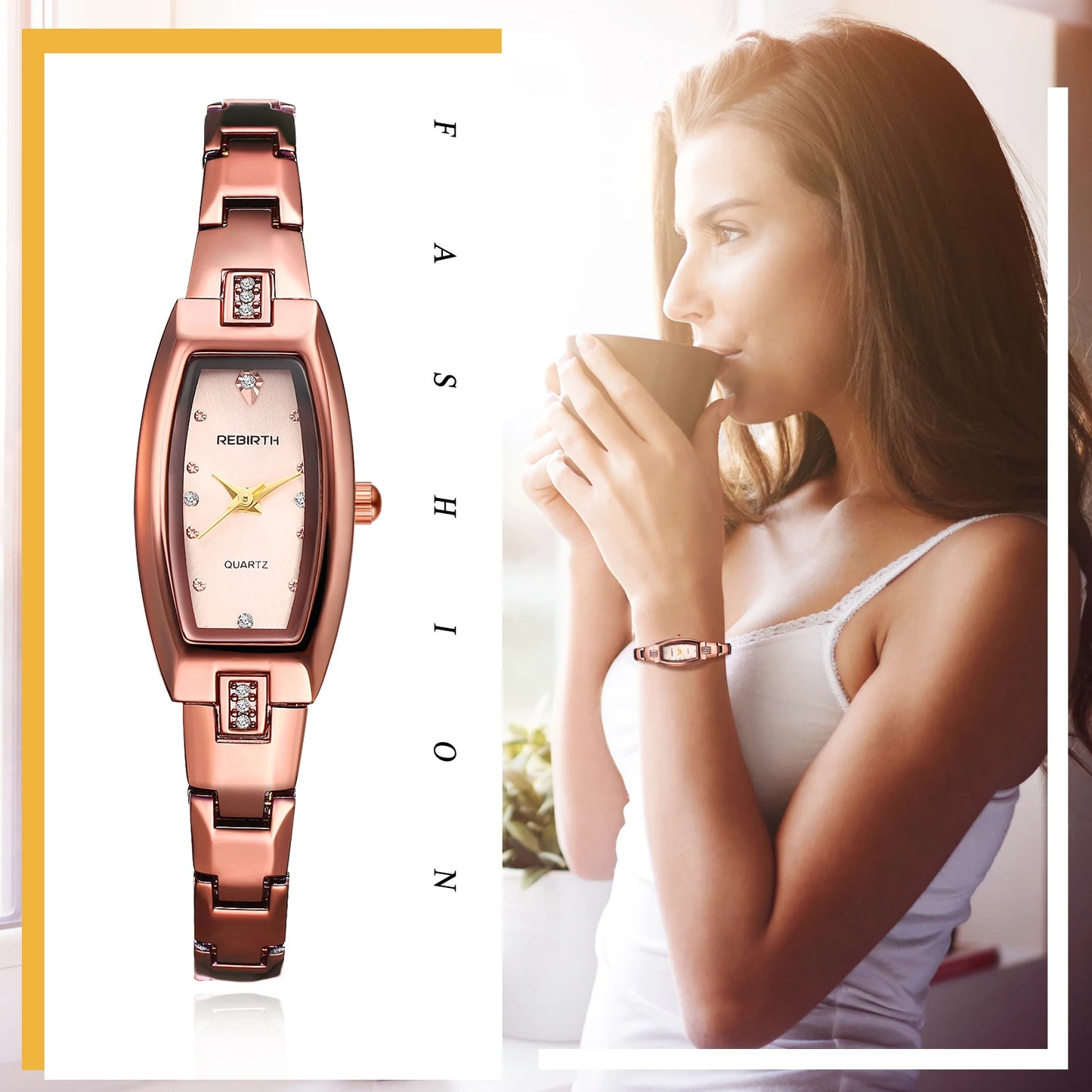 Women Quartz Watch Oval Case Stainless Steel Strap Waterproof Bracelet Watch Diamond Scale Elegant Fashion Valentine's Day Gife