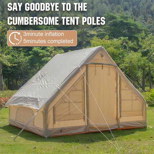 for 4-6 People Instant Glamping Camping Tents House with Hand Pump Self-Supporting Air Tent Storage Bag for Adults Travel Hiking