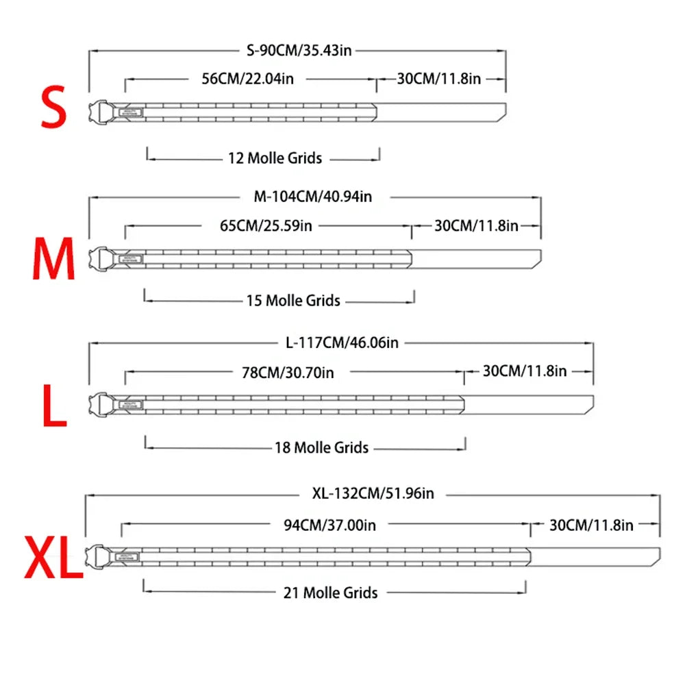 38cm 1.5 inch Width Ronin Style Tactical Molle Belt Outdoor Hunting Double Layer Belt Molle System Belt