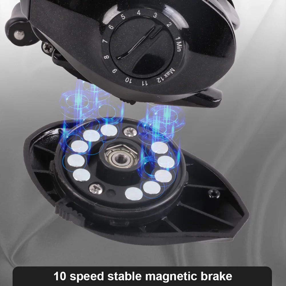 Baitcasting Fishing Reel 7.2/1 Gear Ratio High Speed Fishing Reel Magnetic Brake System Fishing Wheel for Fresh Saltwater