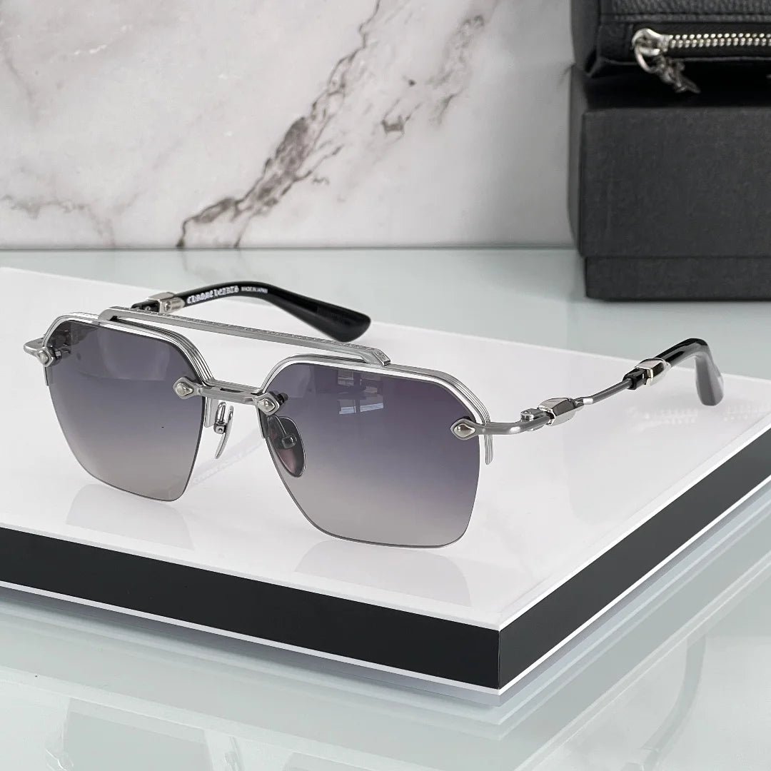 BIDIESEM UV400 Titanium Punk Sunglasses Lightweight Comfortable Top Quality Luxury Fashion Eyewear Unisex for Outdoor Travel