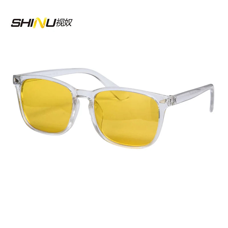 SHINU Fashion Glasses Polarized Yellow Lenses For Night Vision Driving Glasses Eyes Protection Goggles Anti Blue Light Glasses