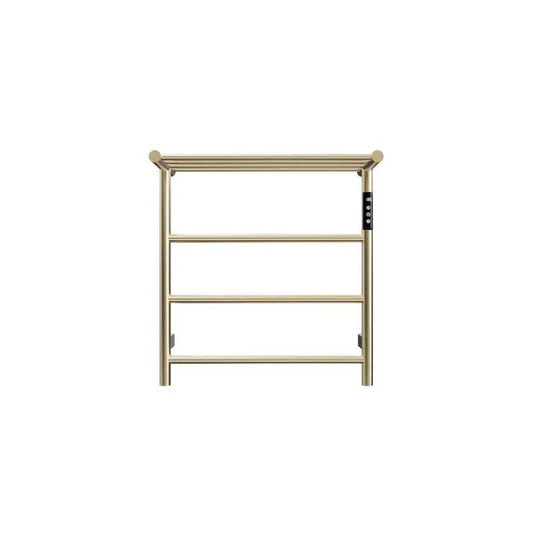 Heated Towel Rack with Shelf, 3-Bar Wall-Mounted Towel Warmer for Bathroom, Touch Screen Timer, 304 Stainless Steel,