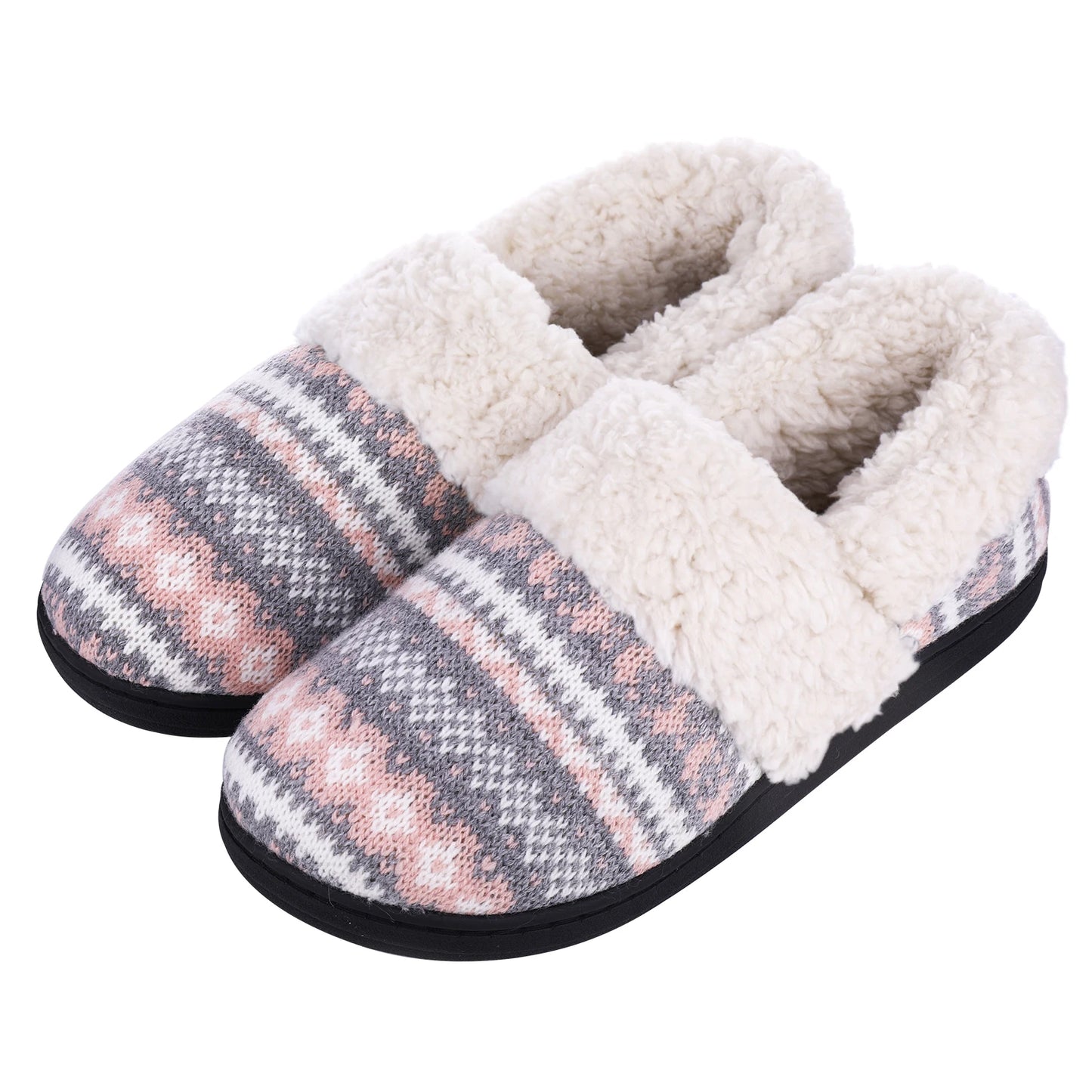 Evshine Men Soft Mules Slippers Non-Slips Cotton Shoes Large Size Flat Slides Men And Women Winter Warm Shoes For Indoor Outdoor