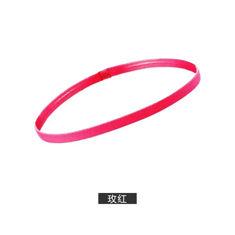 5Pcs Candy Color Women Men Yoga Hair Bands Sports Headband Girls Sport Anti-slip Elastic Rubber Sweatband Football Running