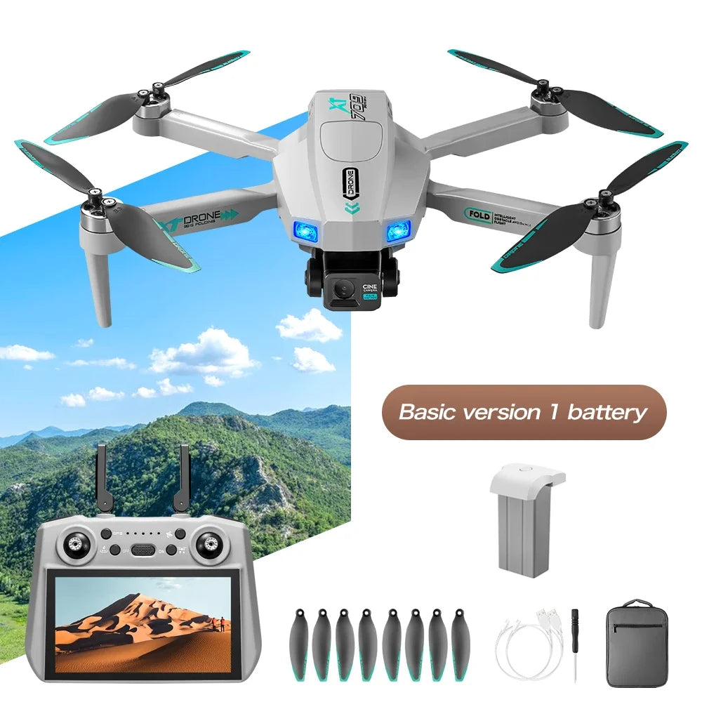 XT709 Drone 4K HD Aerial Photography With Screen GPS Return Folding Intelligent 360° Obstacle Avoidance RC Toy