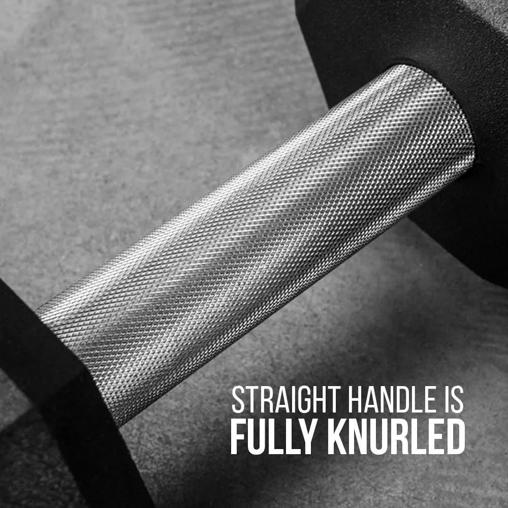 Rep Fitness Rubber Hex Dumbbell Sets - Single Weights Over 55lbs and Pairs from 5lbs to 50lbs - Low Odor, Fully Knurled Grips