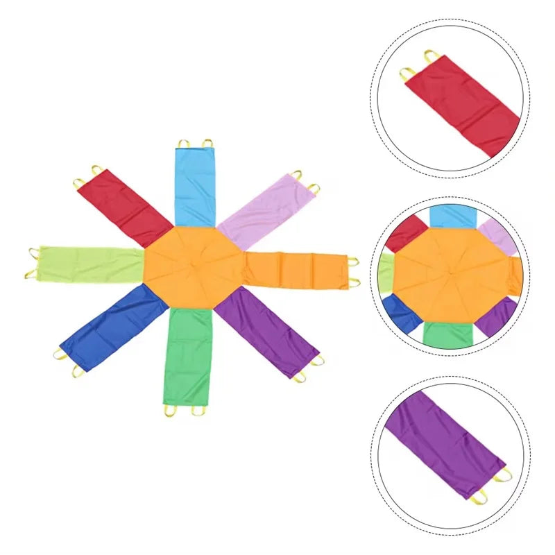 Outdoor Play Toys For Kids Big Rainbow Parachute Physical Training Toy Sport Game Tents Plaything Umbrella Octagonal