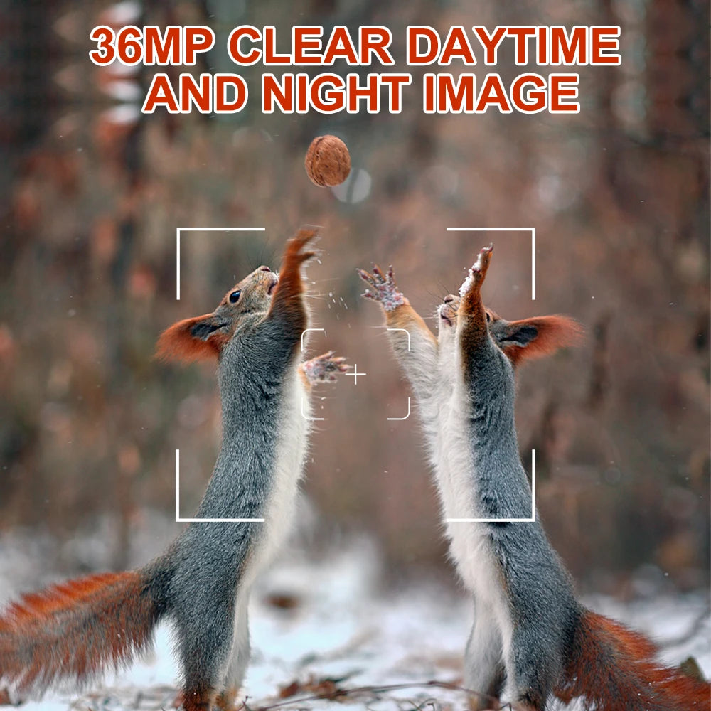 Hunting Trail Camera 36MP 1080P Night Vision Wildlife Camera With Motion Activated Outdoor Trail Cam Trigger Wildlife Scouting
