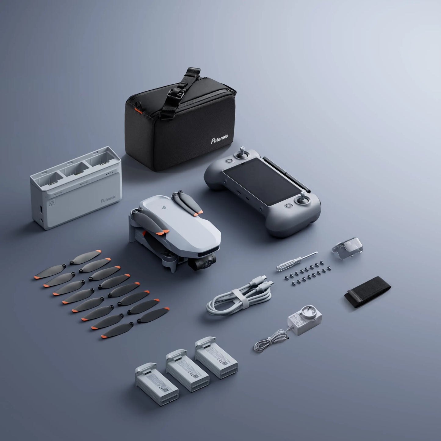 Potensic C0 ATOM 2 Drone with PTD 1 Remote Control 4K Video, 8K Photo Camera 10KM 2.7K Vertical Shoot, AI Night Shoting AI Track