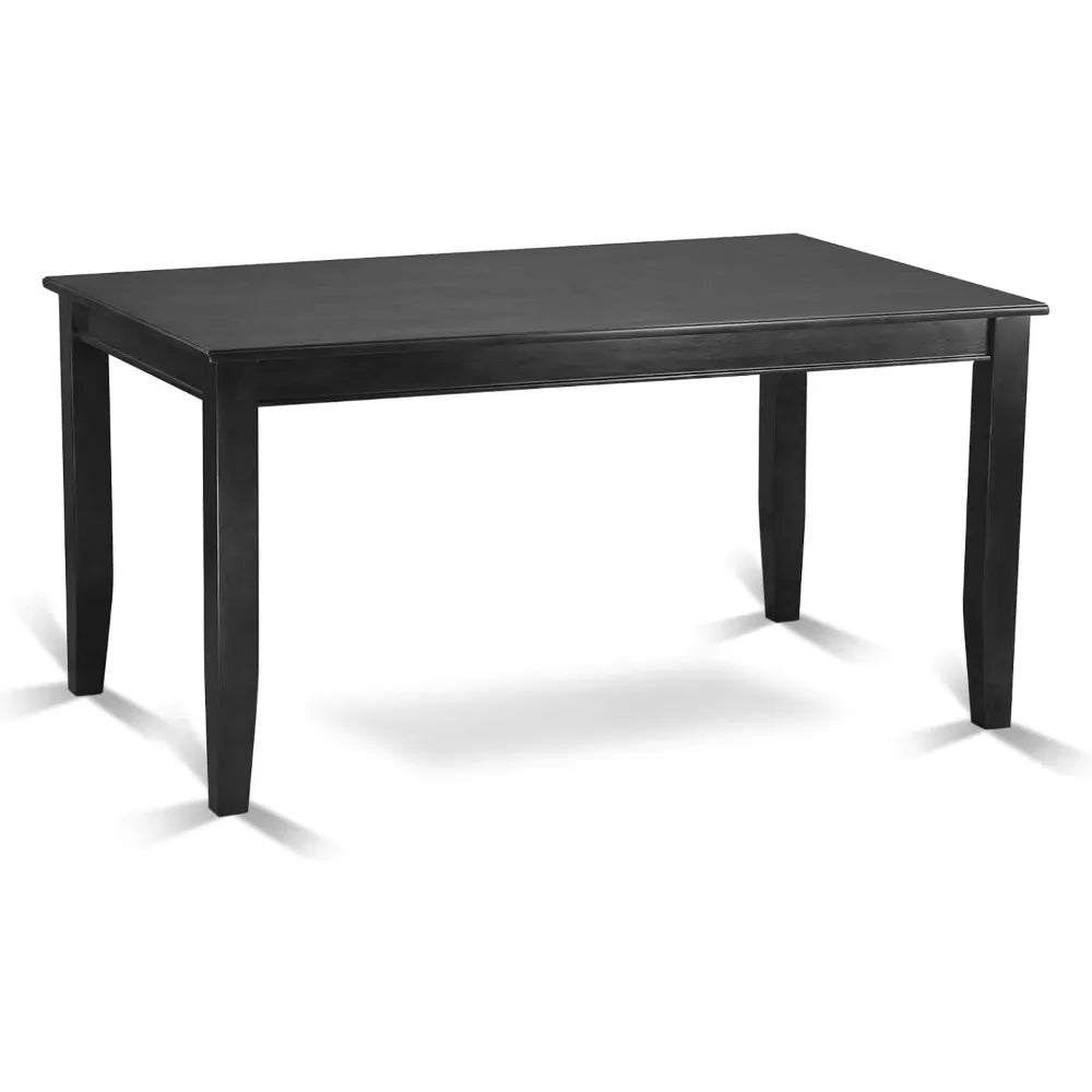 DUNO6-BLK-W 6 Piece Kitchen Table & Chairs Set Contains a Rectangle Dining Table and 4 Dining Room Chairs with a Bench, 36x60 I