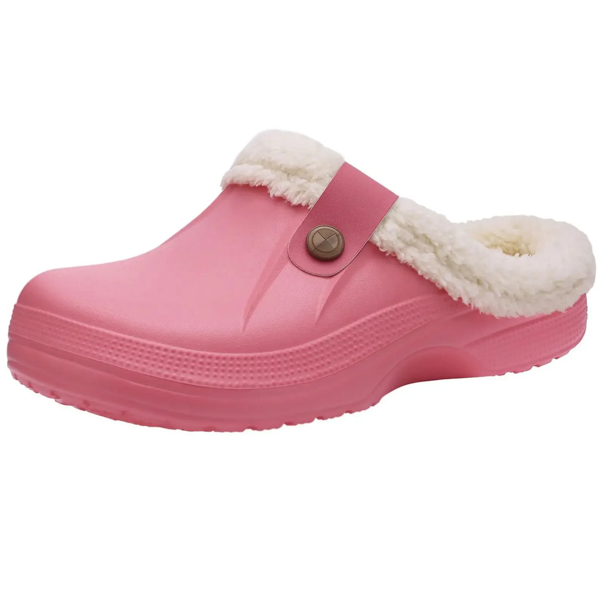 Winter Fur Furry Slippers For Men Outdoor Fashion Waterproof Plush Cotton Slippers Indoor Warm Cozy Non-slip Home Shoes