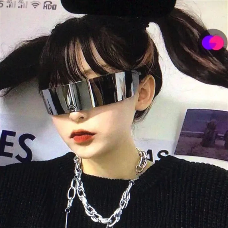 Cyberpunk Sunglasses 2022 Colorful Fashion Goggles Punk Style Festival Eyewear Brand Design UV400 Shades for Men Women