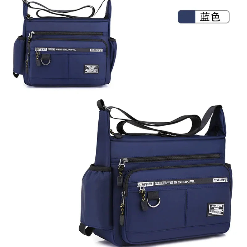 Men's Shoulder Bag Large Capacity Leisure Bag Lightweight Business Oxford Simple Crossbody Bag