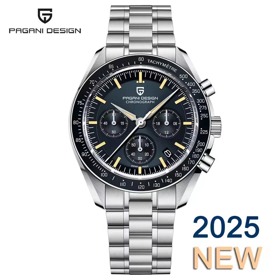 PAGANI DESIGN Saturn Men's Watches Top Luxury Quartz Watch For Men Chronograph Wristwatches AR Sapphire Waterproof Luminous Gift